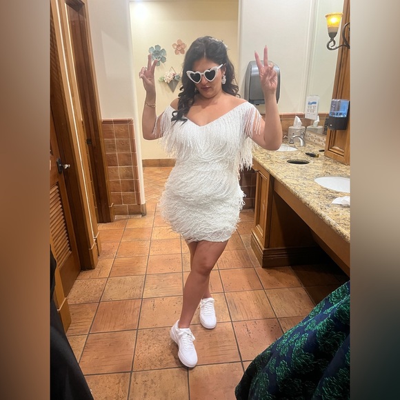 NADINE MERABI SADIE WHITE DRESS - Picture 6 of 15